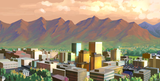 Downtown Anchorage Sunset