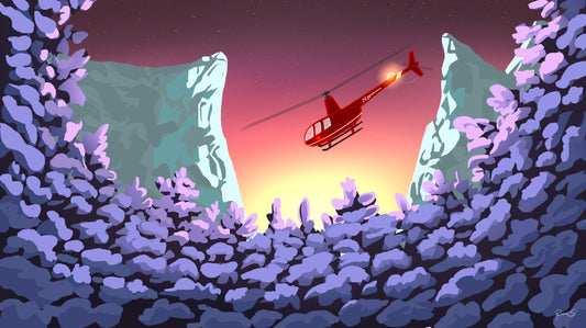 Hidden Helicopter Sunset